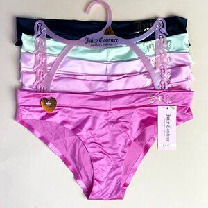 BNWT Juicy Couture 5 Pack Satin Panties Underwear - Size Medium